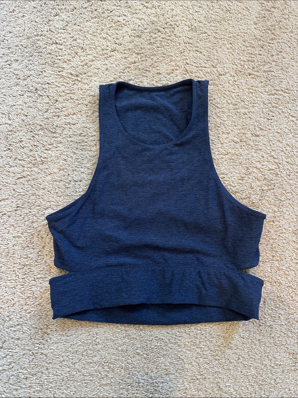 Outdoor Voices Navy Cropped Racerback Tank